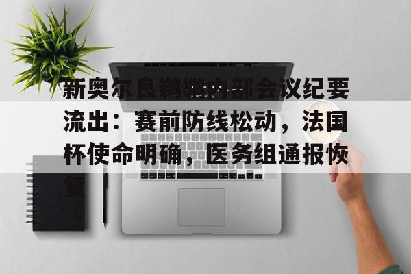 爱游戏官方网新奥尔良鹈鹕内部会议纪要流出：赛前防线松动，法国杯使命明确，医务组通报恢复的简单介绍